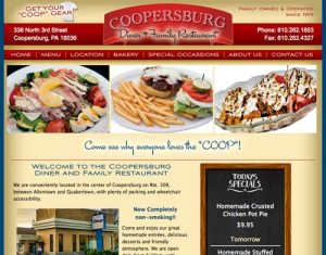 Website Redesign Coopersburg Diner